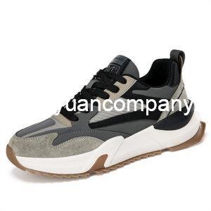 Solid Colour Old School Style Chunky Shoes Comfy Non Slip Durable Lace Up Sneakers For Men‘s Outdoor Activities Spring & Summer